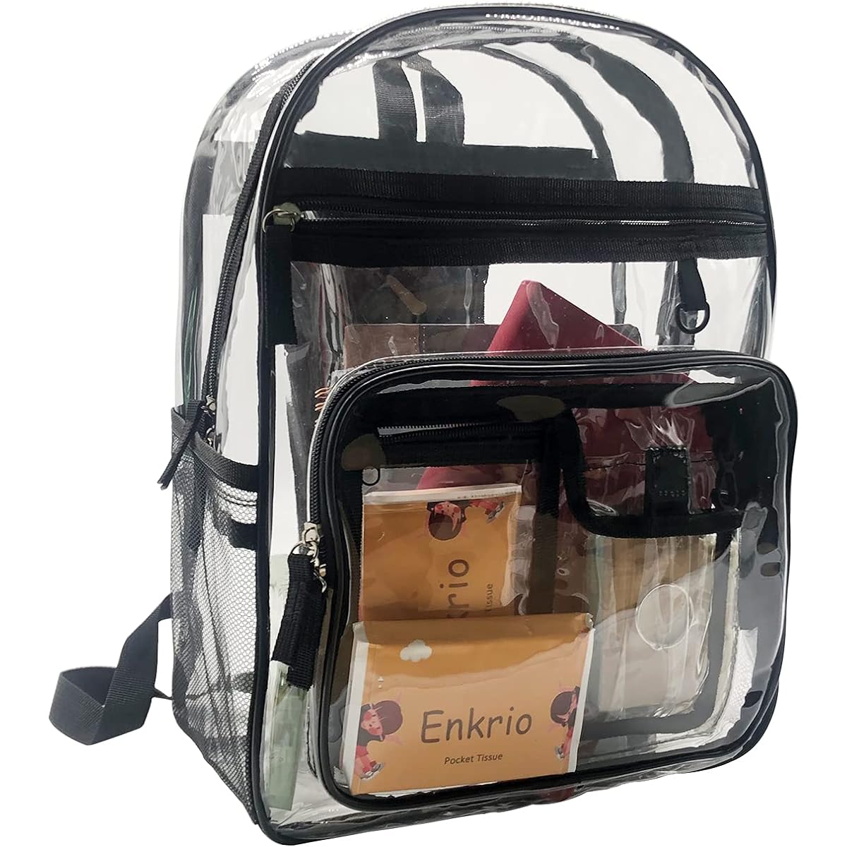 [Enkrio] Clear Bag, Engineer Bag, Transparent Bag, PVC Material, Large Capacity, Lightweight, Clean Bag, Anti-Static, Waterproof, Commuting to Work or School