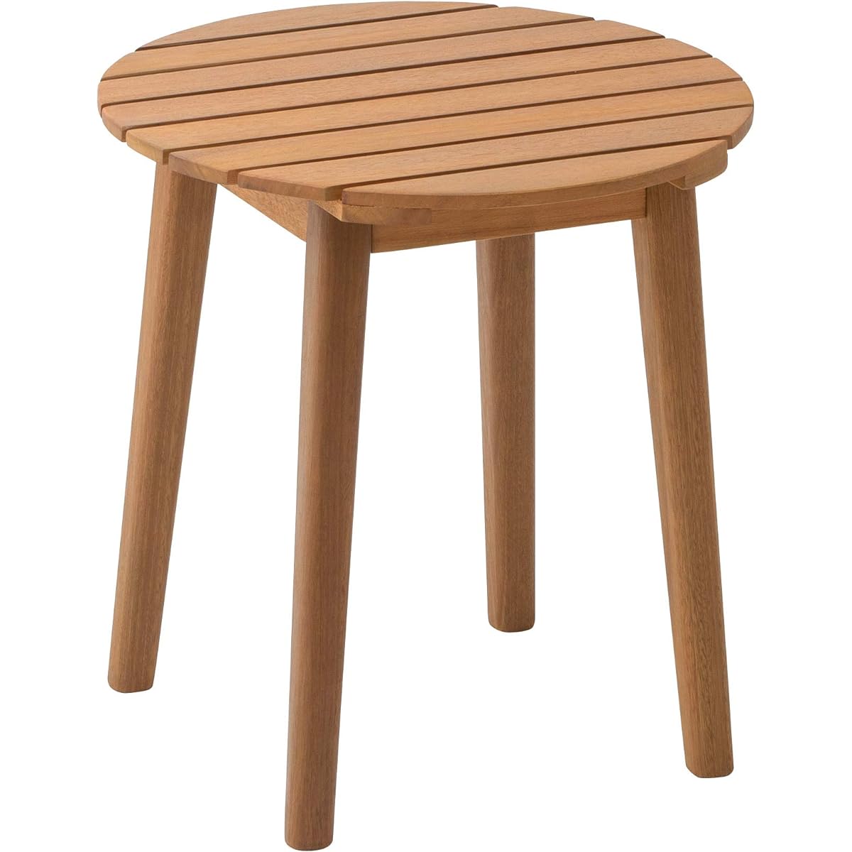 Takasho Garden Table Luna Side Table Natural Wood Eucalyptus MWF No Parasol Hole Durable Eucalyptus Wood MWF-35T
