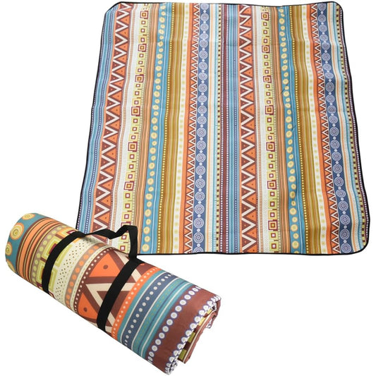 o-waki Picnic Mat Large Leisure Sheet Persian Style Thick Filling Insulation Waterproof Moisture Proof Washable (Orange)