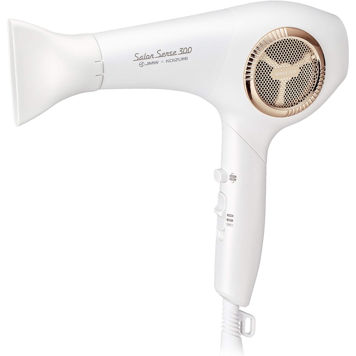Koizumi Hair Dryer Brushless DC Motor Salon Sense 300 Professional Specification Negative Ion Folding White KHD-9480/W
