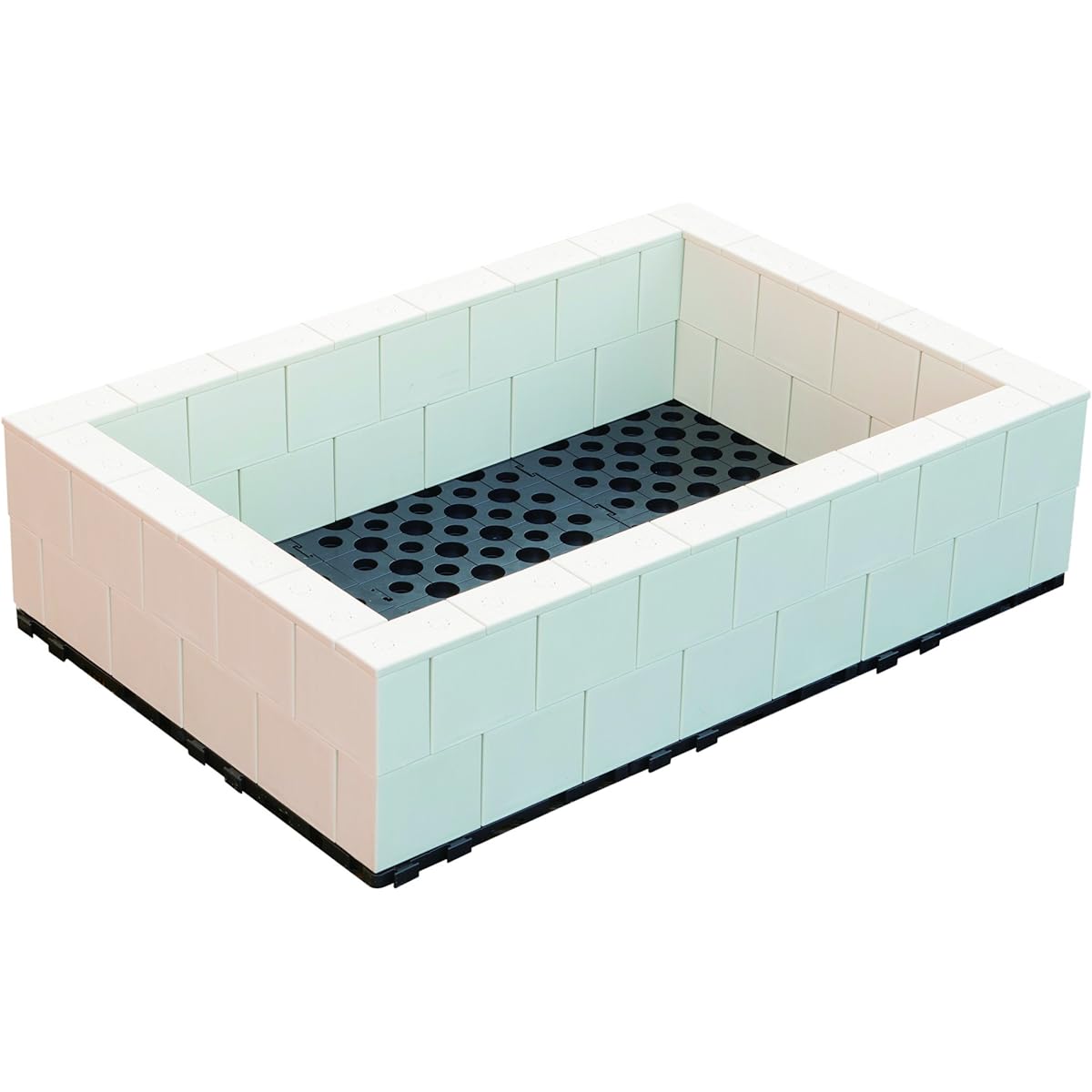 System farm (assembled flower bed/vegetable garden) 60cm x 90cm x 2 tiers set Ivory
