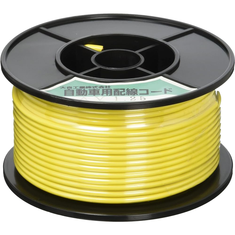 Meltec Automotive Wiring Single Cord AV1.25 square mm Red 30m Spool Winding Meltec Daiji Industries AV1.25-R-30