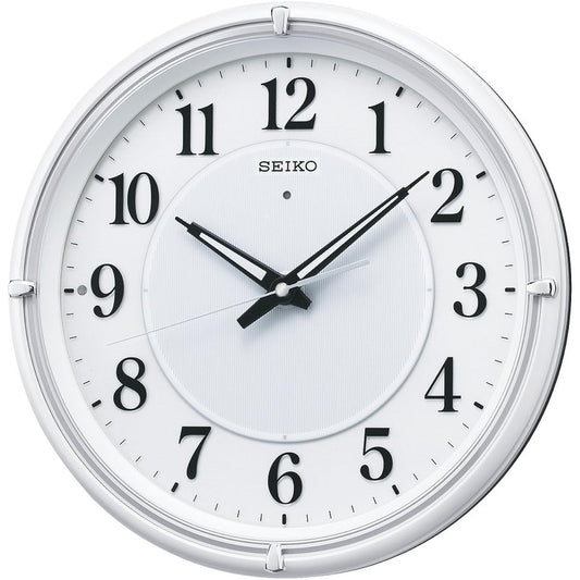 Seiko Clock Wall Clock Automatic Lighting Radio Wave Analog Visible at Night Fine Light NEO Neo White Pearl KX393W