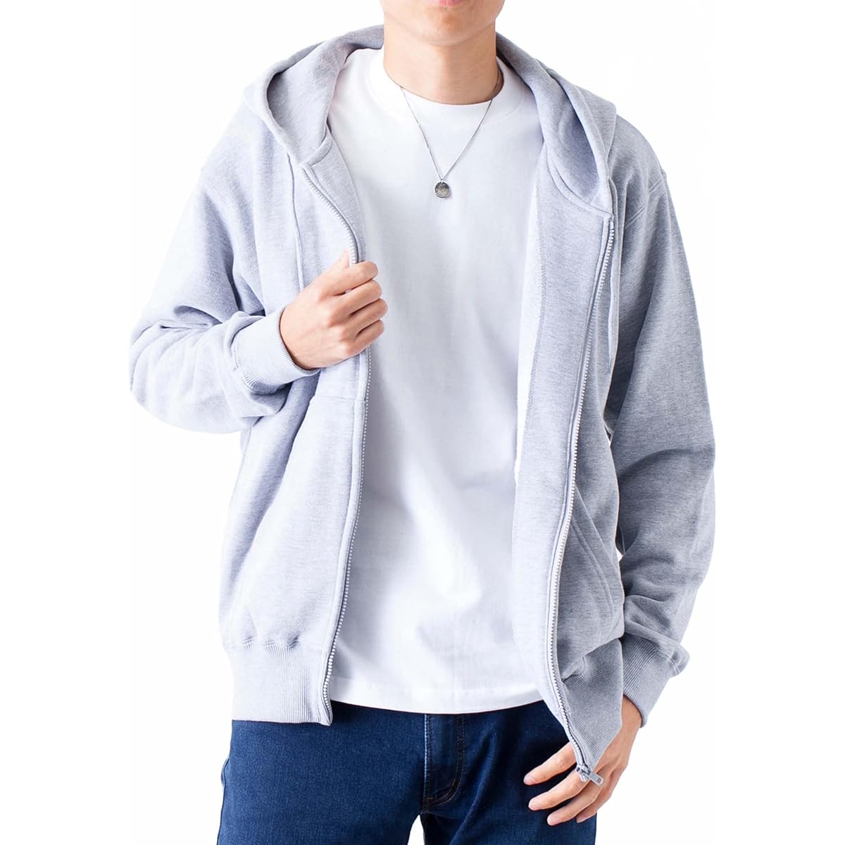 [T-Shirt Dot Esty] Hoodie Plain Pile Lining Zip Up 10.0oz Men's (S,M,L,XL,2XL,3XL,4XL,5XL)