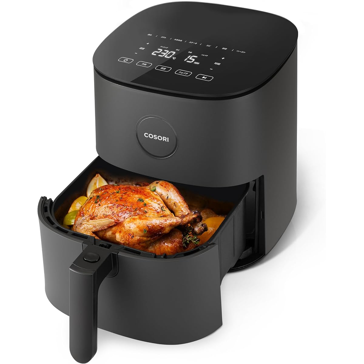 COSORI Air Fryer 4.7L Large Capacity Household Electric Air Fryer Maximum Temperature 230℃ Fried Food Potato Deli Japanese Recipe Included Timer Automatic Power Off PSE Certified Gray [2 Year Manufacturer Warranty] CAF-L501-KJP
