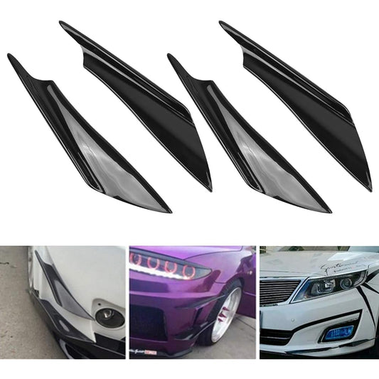 MASO car front spoiler 4 front carbon finpritter exterior emblem set black