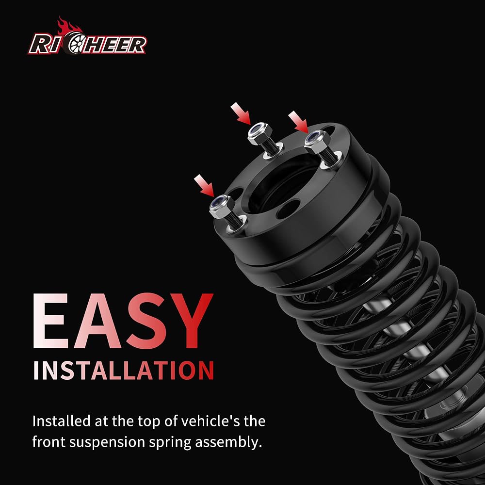 2 inch leveling lift kit 2004-2022 F150 compatible leveling lift kit 2004-2022 F150 2WD 4WD Fusion Front strut spacer raised 2 inches 2 inches