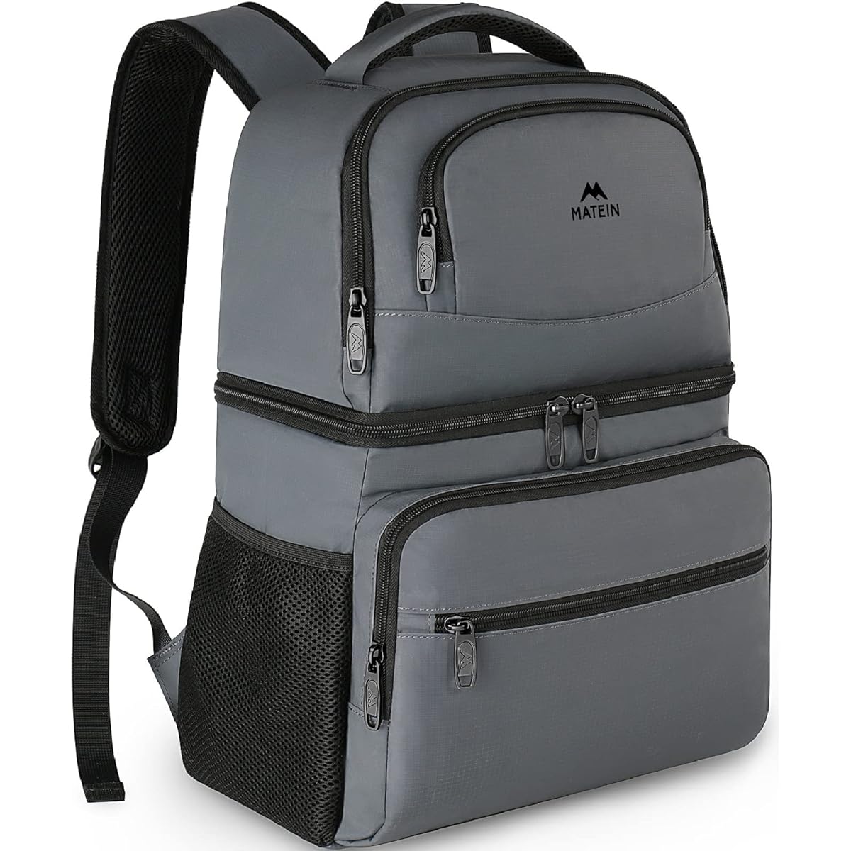 Cooler Backpack 26 Cans Insulated Lunch Backpack for Men Women Leak Proof Double Layer Lunch Cooler Bag Lightweight Soft Lunch Backpack with Cooler Compartment for Beach Camping Picnic Hiking Work