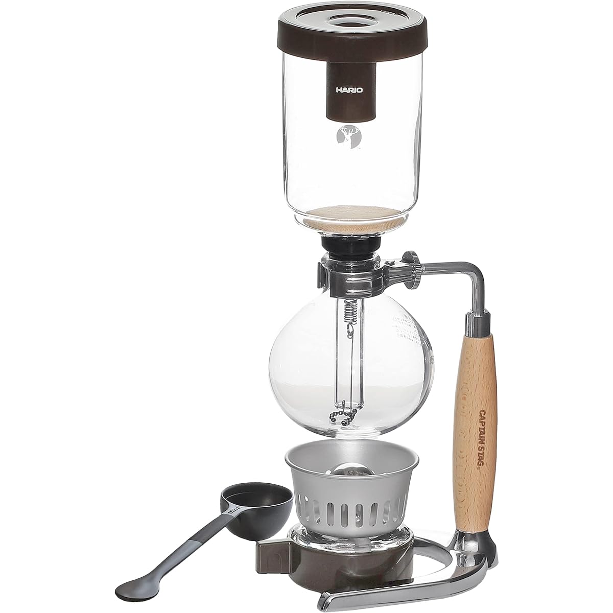 CAPTAIN STAG HARIO x Captain Stag Coffee Siphon with Paper Filter Wooden Pattern Made in Japan UW-3552