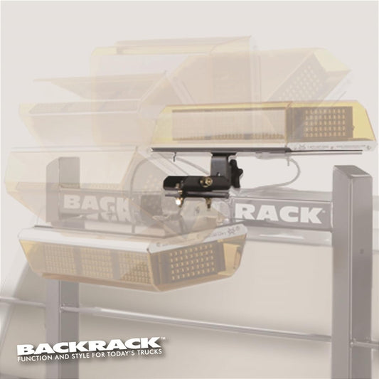 BACKRACK 91002RECF Utility Light Bracket Folding 16 inches x 7 inch rectangle base mini light bar center mounting backlack luggage luggage rack utilities light bracket