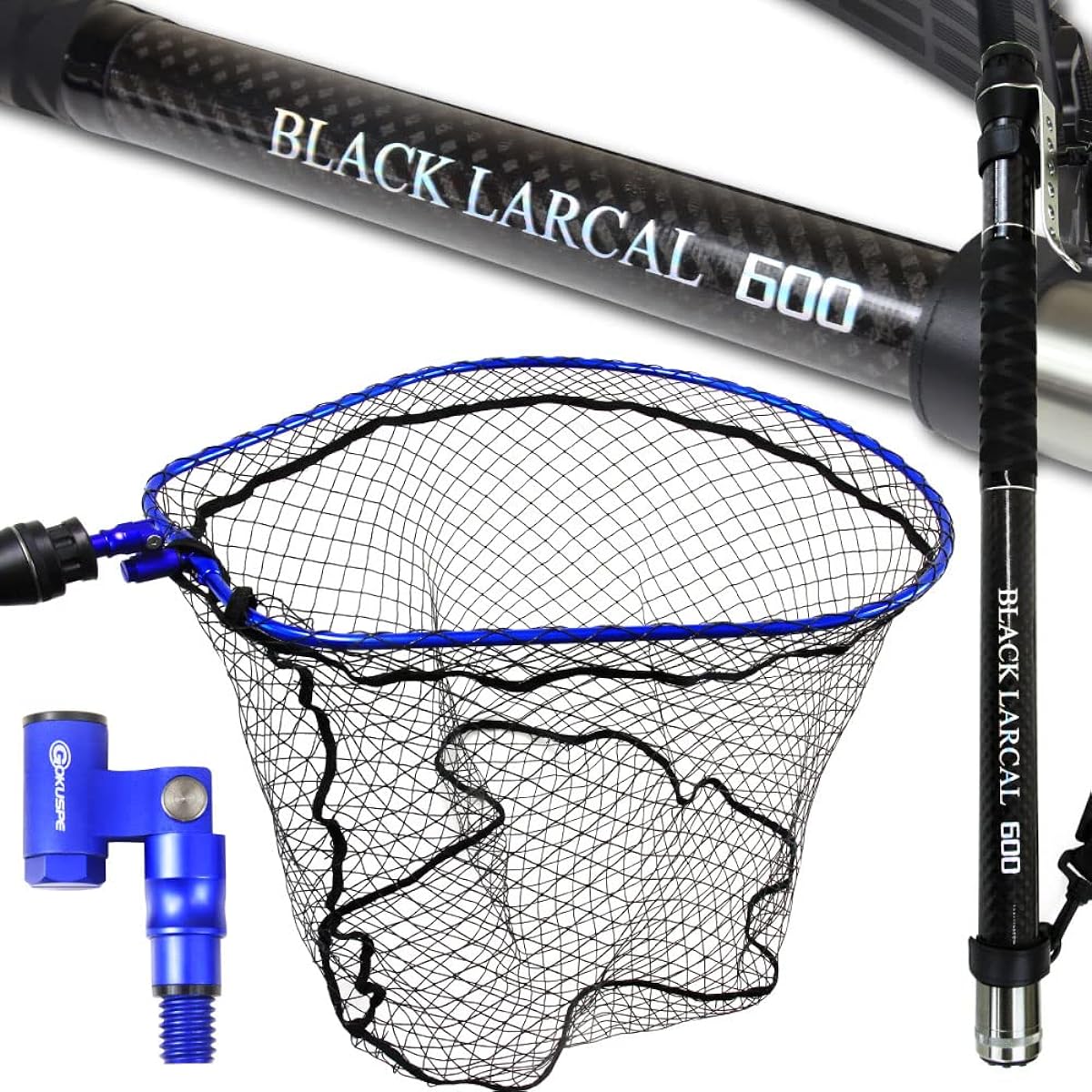 BLACK LARCAL600 + Landing Net L + Evo Joint 3 3-piece set Blue (sip-netset63)