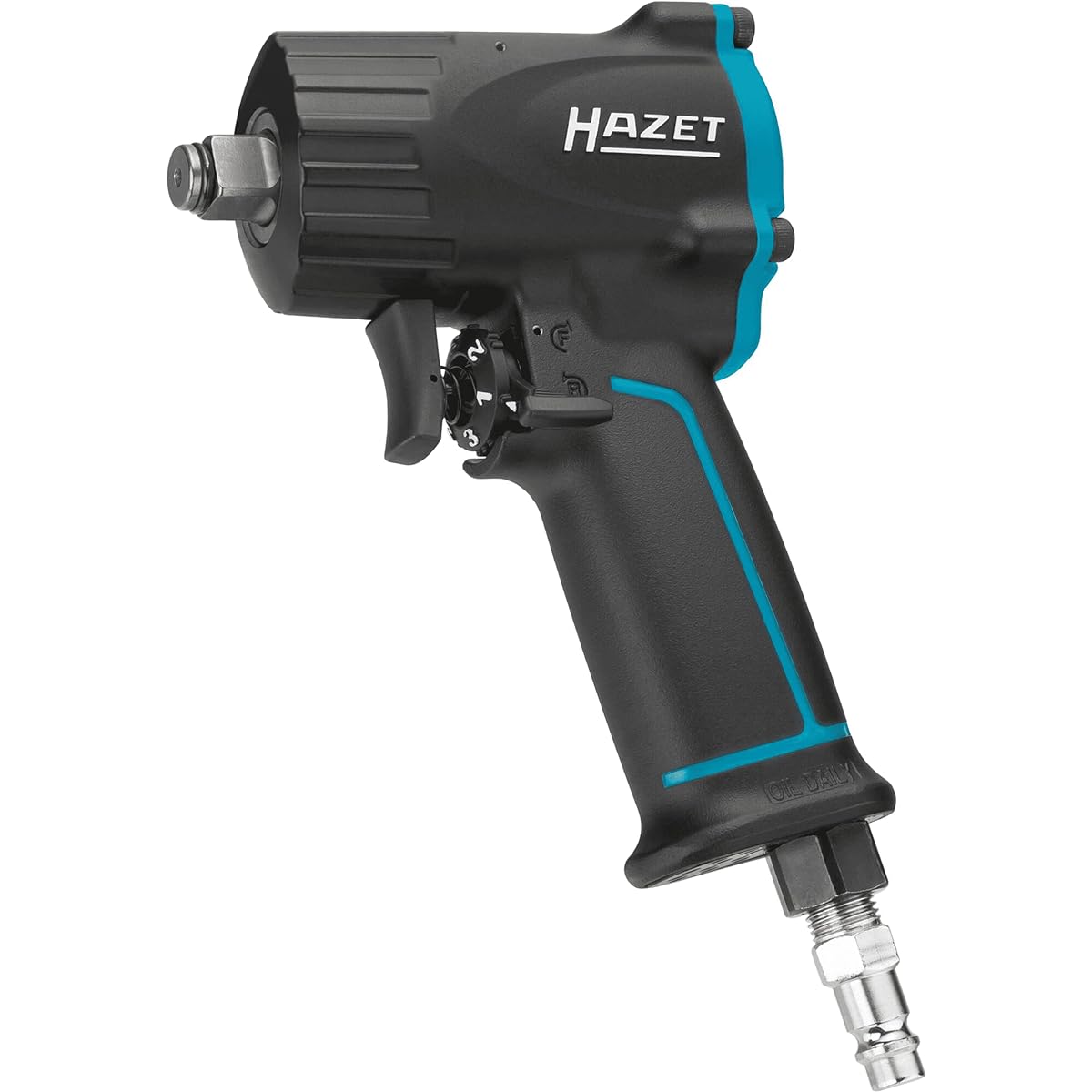 HAZET Air Impact Wrench Max. Loosening Torque 1100Nm, Square Drive 12.5mm (1/2 inch) | Low Vibration | Tool for Tightening and Loosening Screws [Regular Japanese Import Product] 9012M
