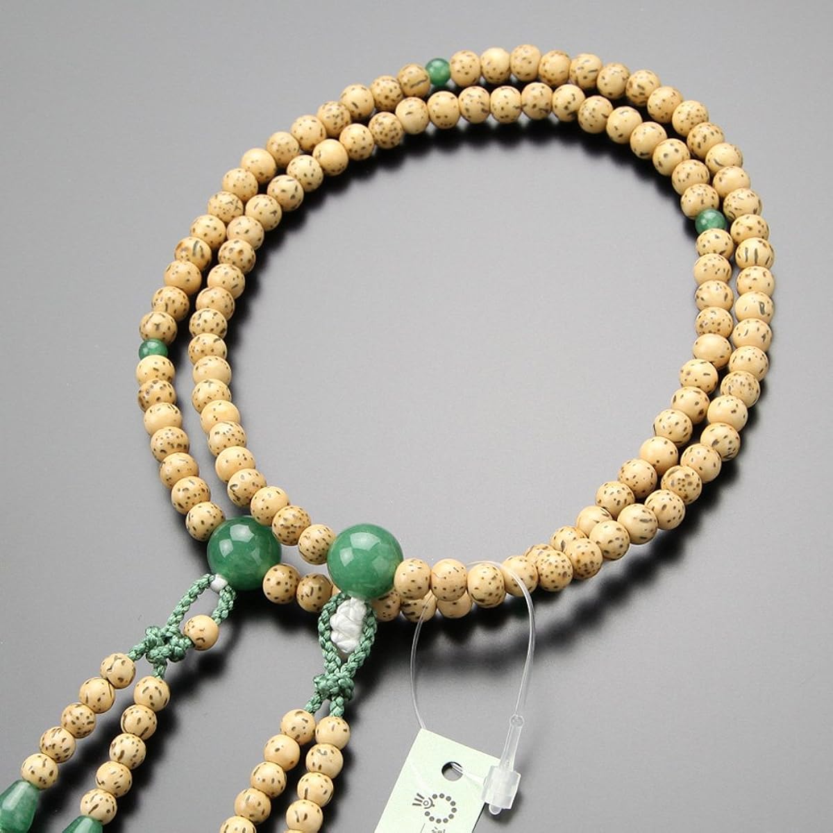 Nenju.com Shingon Buddhist Prayer Beads for Women 8 Dimensions, Starry Moon Bodhi Tree, Indian Jade, Sanskrit Tenbo [Authentic Prayer Beads, Kyoto Prayer Beads, 108 Beads, Kyoto Aventurine, Mount Koya, Funeral Juzu 2000400100476] [Bead Bag Gift!]