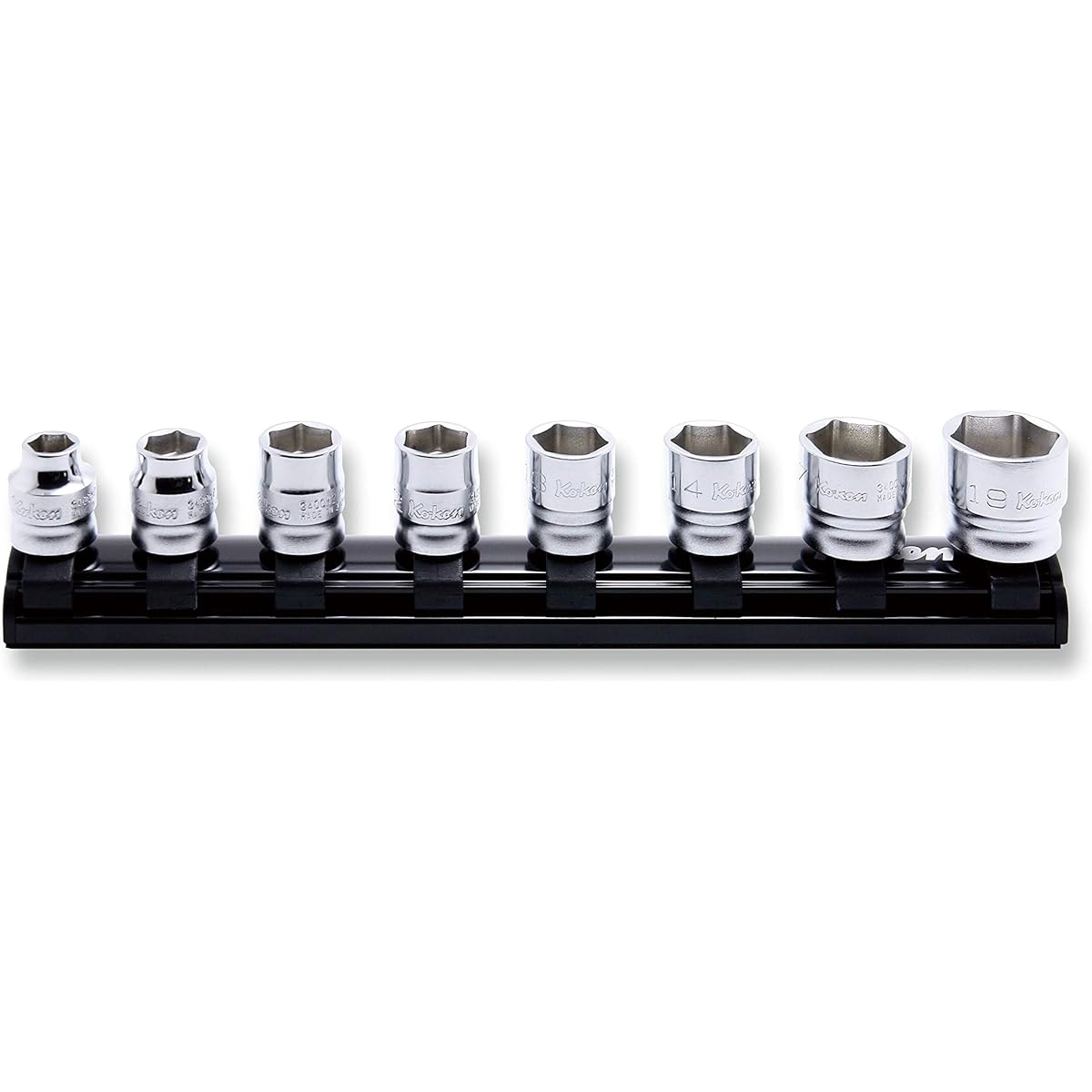 Yamashita Industrial Research Institute Koken Z-EAL 3/8(9.5mm)SQ. Hex socket rail set 8 pieces RS3400MZ/8
