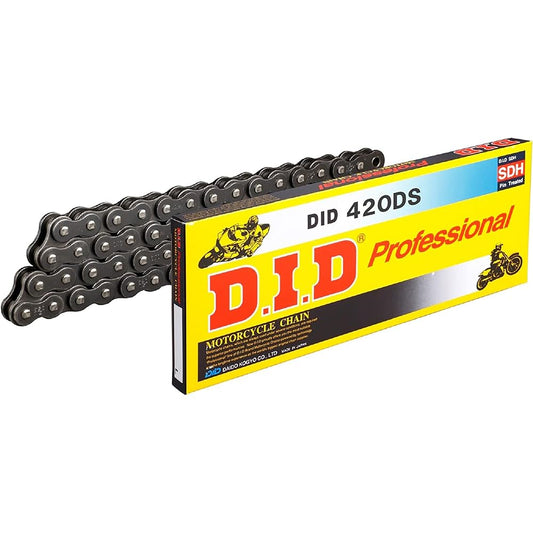 D.I.D Motorcycle Chain Clip Joint Included 420DS-100RB STEEL Reinforced Chain for Two Wheels Motorcycle