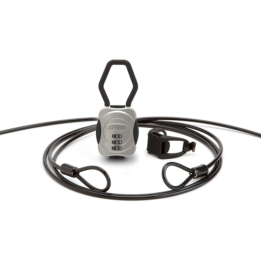 Crops Multi-Wire Lock MIGHTY GUARD | 4mm x 1800mm 3-digit dial CP-D3-SHW-07 (Silver)