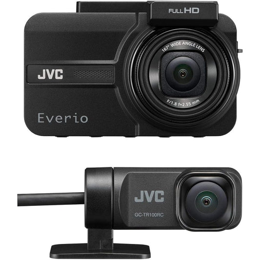 JVC KENWOOD JVC KENWOOD GC-TR100-B 2-camera drive recorder with front and rear shooting support Everio Full HD GPS equipped WDR microSDHC card included Black