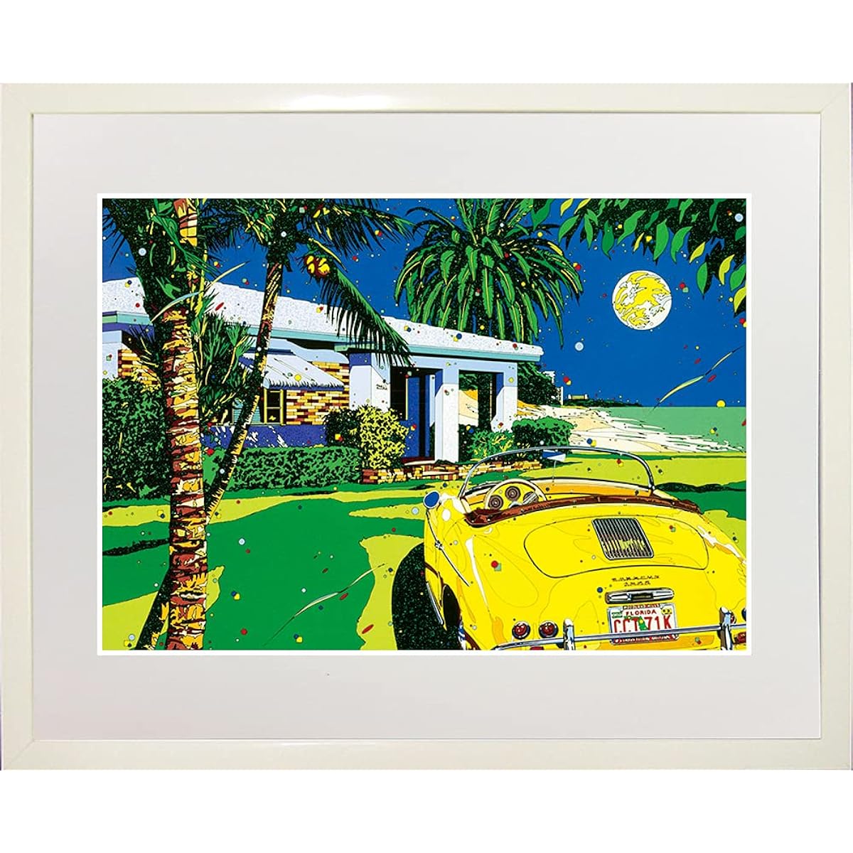 Hideto Suzuki ◆ [Miami Moon] ◆ Art print ◆ Framed ◆