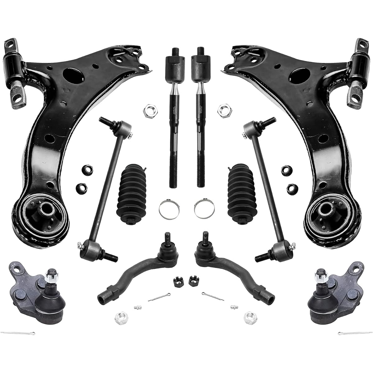 DETROIT AXLE Front Suspension Kit 2002-2003 Toyota Kamuri Lexus ES300 Lower Control Arm 2 Ball Joint 2 Ball Joint 2 Outer & Inna Tilod 4 Swell 2 Boots 2 Boots 2 Bellz replacement