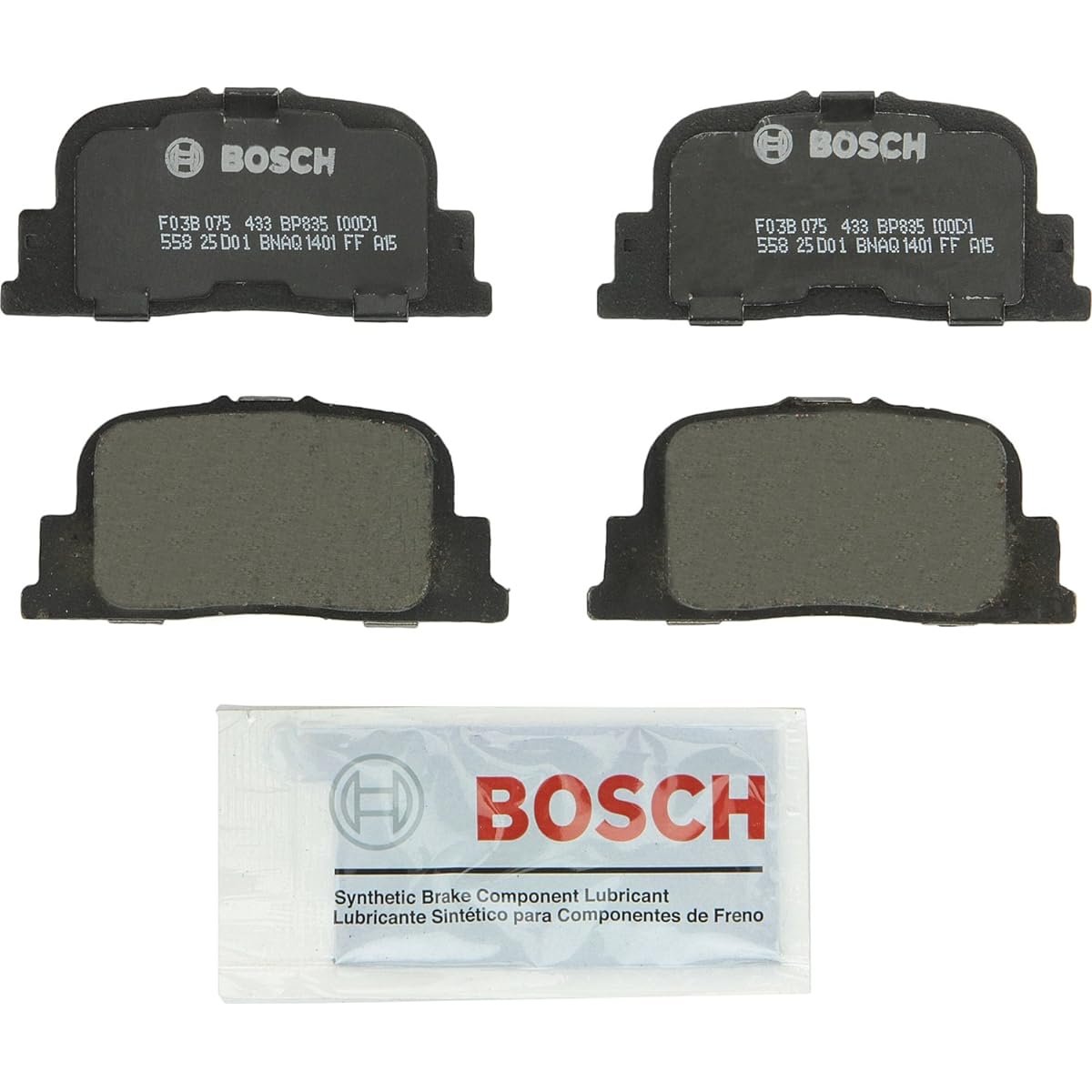 BOSCH BP835 QUIETCAST Premium Disc Brake Pad Set Lexus ES300 Sion TC Toyota Kamri Rear