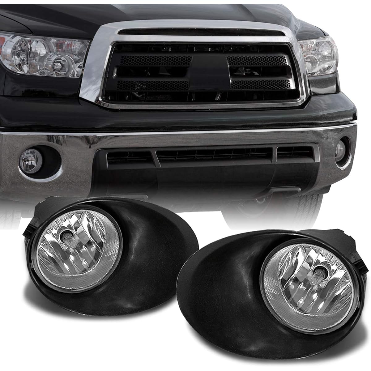 AKKON 2007-2013 type Toyota Tandra Pickup Track Bumper Driving Clear Fog Light Light Bulb+Switch+With Wiring Harness
