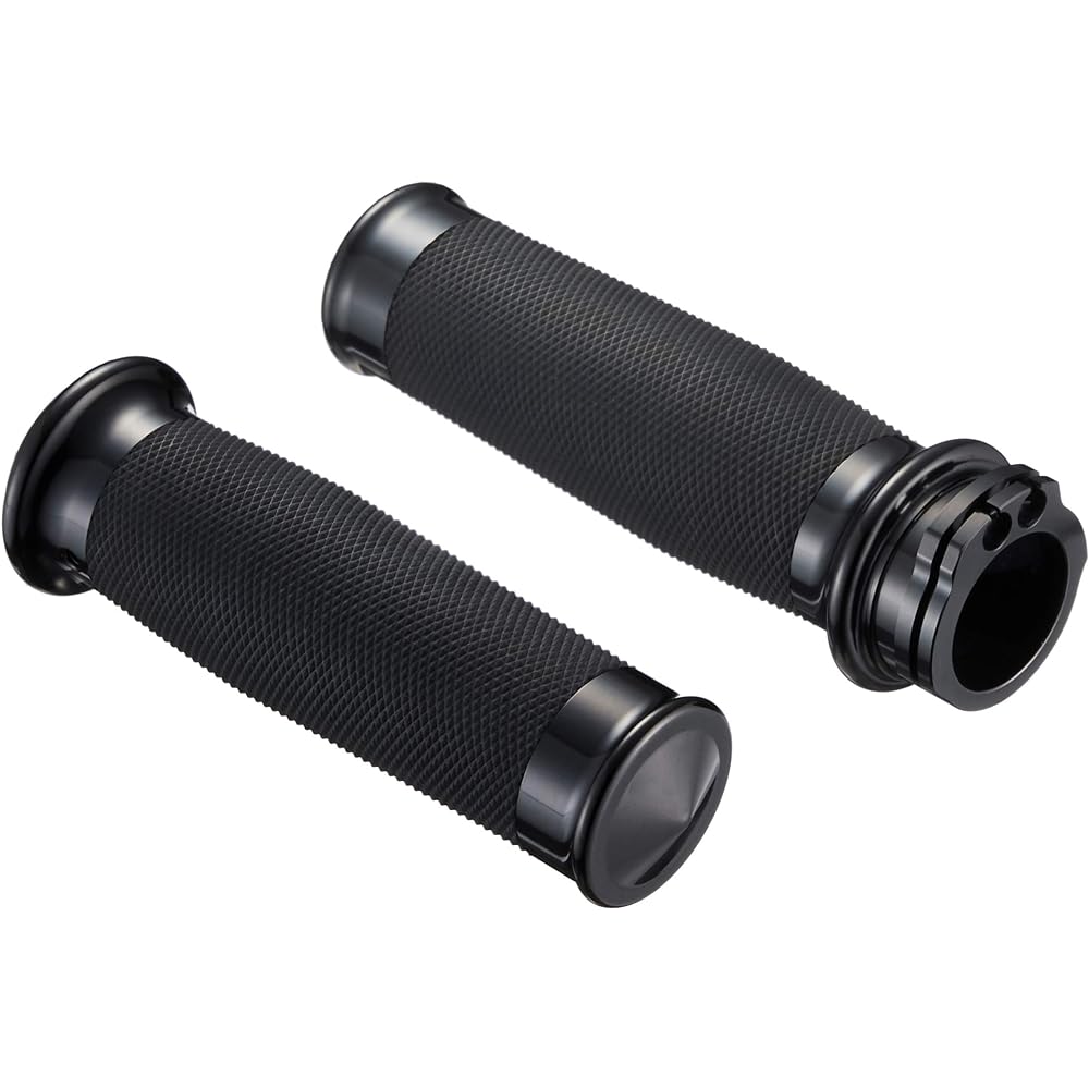 Kijima Motorcycle Bike Parts Metra Grip φ35x128mm Aluminum Billet Body Harley Black Anodized HD-04786