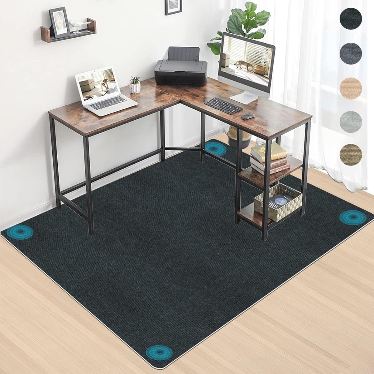 Chair Mat Extra Large 180 140cm Flooring WEIDUOYI Chair Mat Desk Mat Flooring Gaming Floor Mat Floor Protection Mat Chair Scratch Prevention Floor Scratch Prevention Dent Prevention Non-Slip Floor Scratch Prevention Anti-Slip Washable