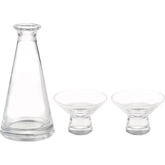Hirota Glass Tokkuri + Cup Set Edo Glass EDO-17
