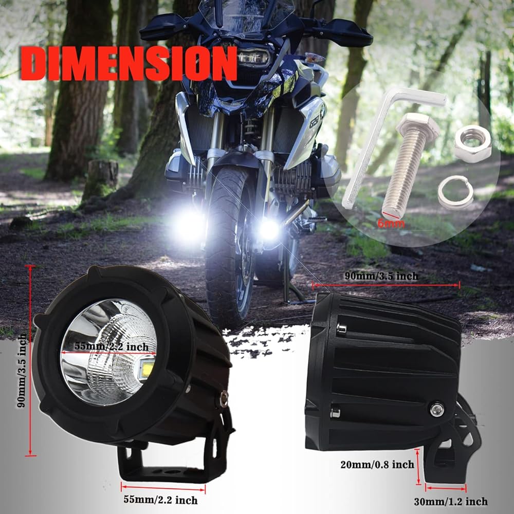 SAMLIGHT LED driving light 2 pieces set CREE 25W 6000K spot beam round LED Worklight Pod Light Work Lamp Off Road 4X4 Pickup Track Auto Bay Jeep SUV Troll Rangler Batracquet 2PCS 3.5 INCH 25W SAM-69