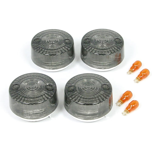 SP Takekawa Smoke Turn Signal Lens Set, Cub 50/90 05-08-0069