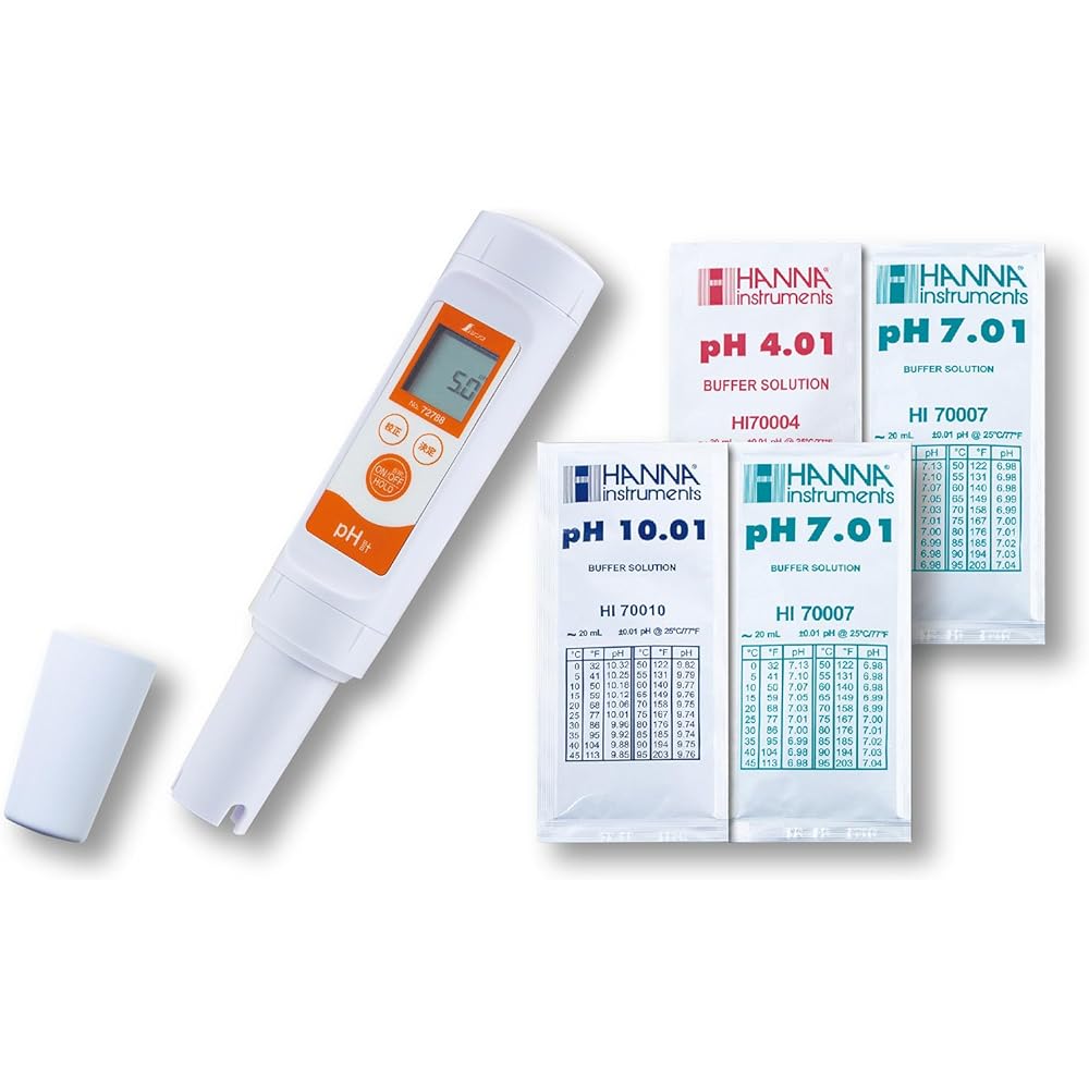 Shinwa Sokutei Digital pH Meter Standard Solution Acid Calibration/Alkaline Calibration Set 50256