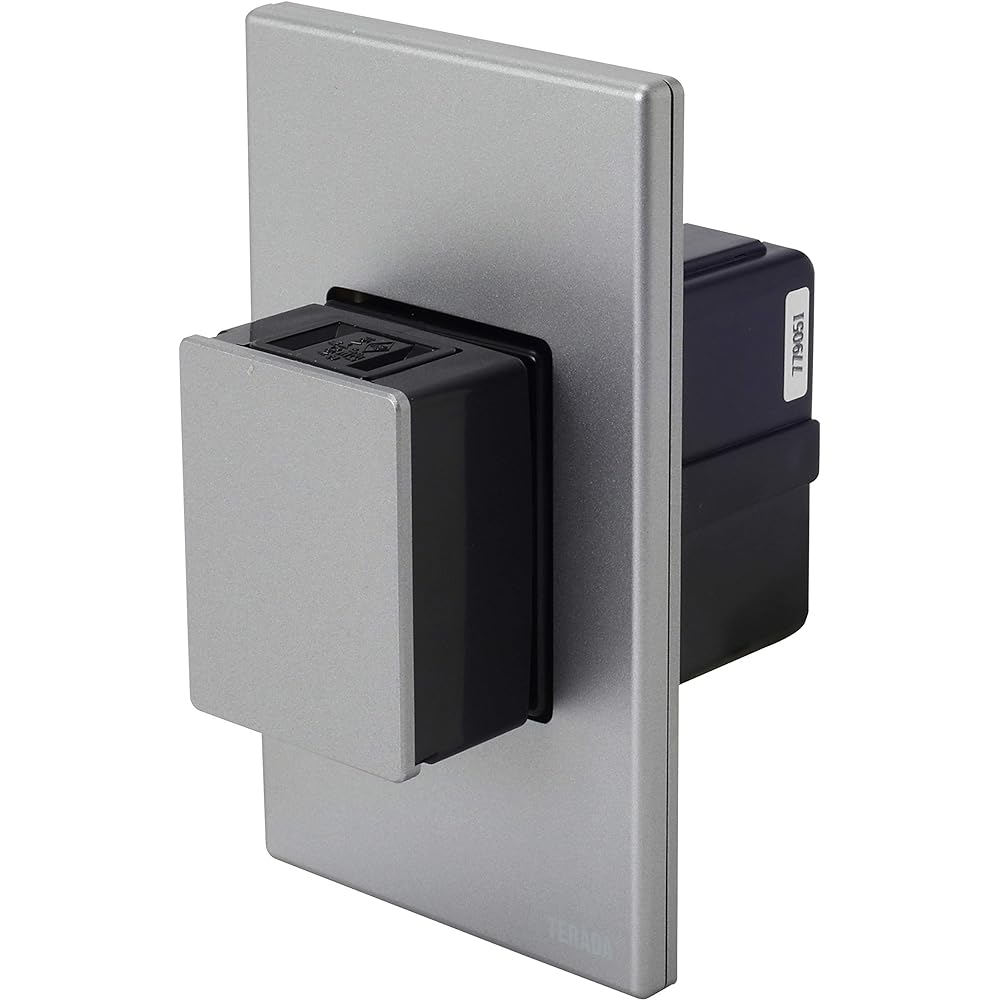 [TERADA] UCW100SL Wall Push Outlet Silver No Ground/No Key