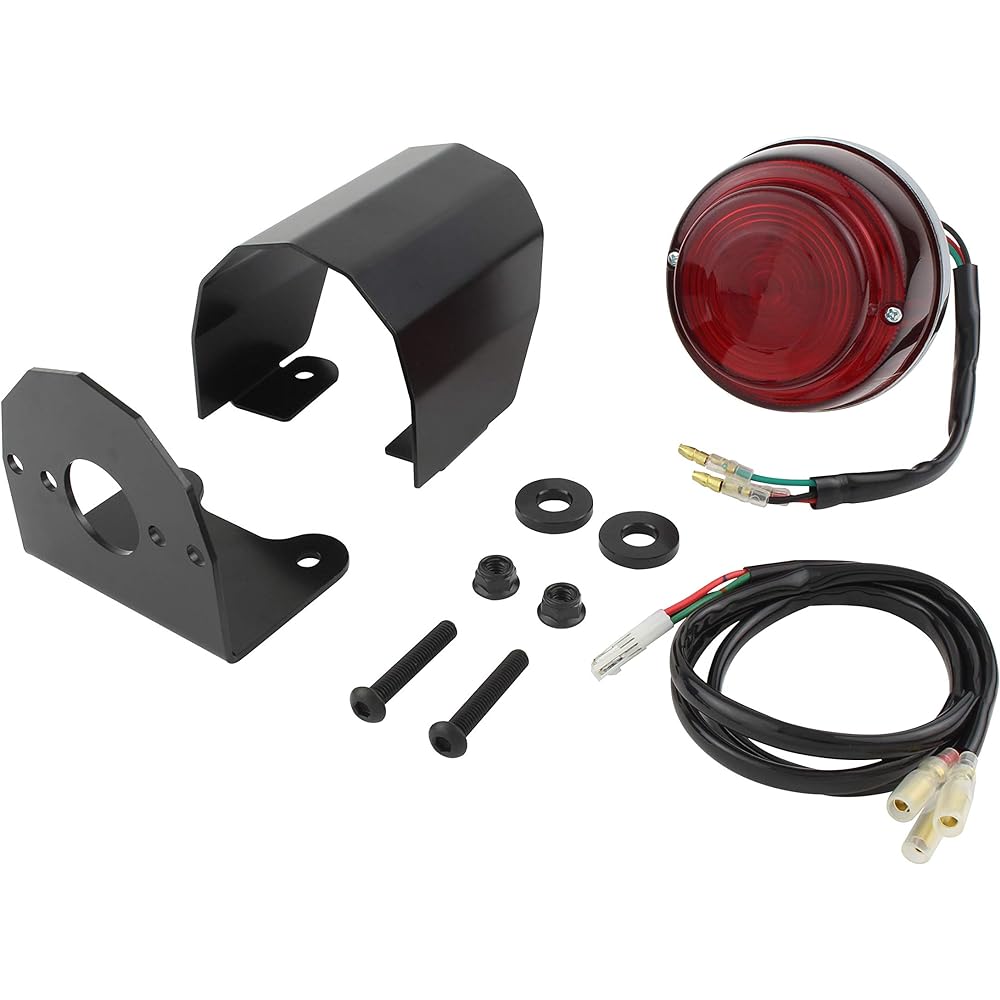 POSH Motorcycle Supplies Tail Lamp Round Tail Lamp Kit Rebel 250 (2017-2019) (Bulb Type) 155090-06