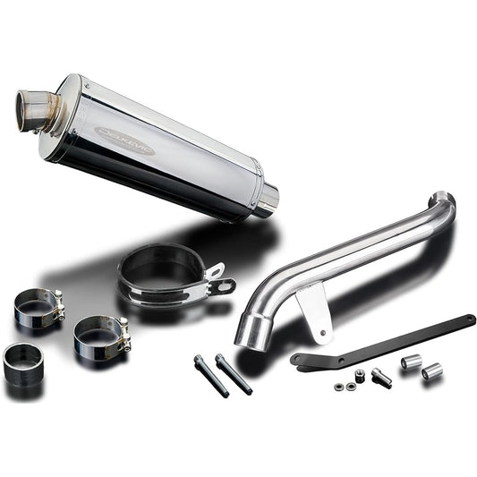 DELKEVIC Slip-on Stainless Steel Oval Muffler SUZUKI SV650 HI-LEVEL 2016-2018 350mm KIT04G4