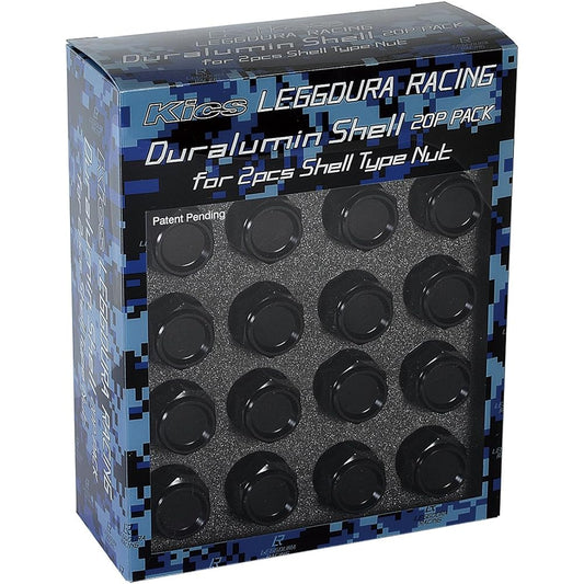 KYO-EI (Kyoei Sangyo) LEGGDURA RACING Shell Type Lock & Nut Set (CL35) Ledura Racing Shell Type Nut (Lock & Nut Set) M12 x P1.5 Black CL35-11K
