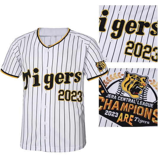 Hanshin Tigers Uniform 2023 Victory Commemorative Goods Nippon Ichi Commemorative Tiger Glory Baseball Uniform Hanshin Fan Jersey Cheer Goods Unofficial (XL)