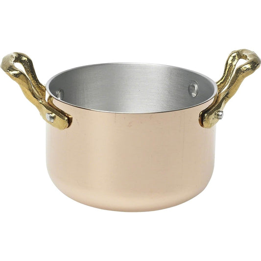 Ballarini "Selvin Tarvola Casserole 11cm 500ml Copper Made in Italy" Two Handed Pot for Gas Fire Only Aluminum Copper [Authorized Japanese Product] 75000-670