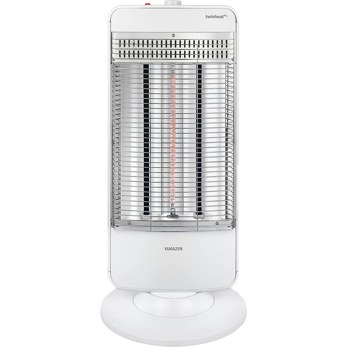 [Yamazen] Equipped with quick heating carbon heater + far infrared sheathed heater Twin Heat Plus (1200W/900W/300W 3-stage switching) with automatic swing function White DBC-L12(MW)