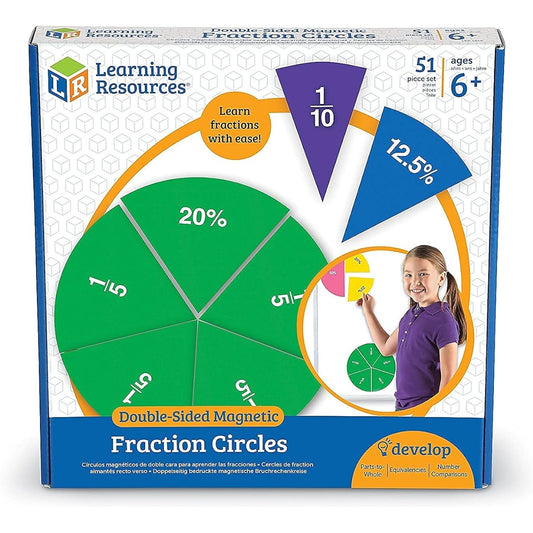 Learning Resources Math Teaching Materials Rainbow Circle Double-Sided Magnetic Type LER1616