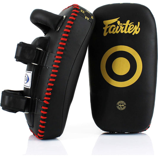 Fairtex KPLC5 Muay Thai Kickboxing Lightweight Thai Pad - Black, Black/Gold