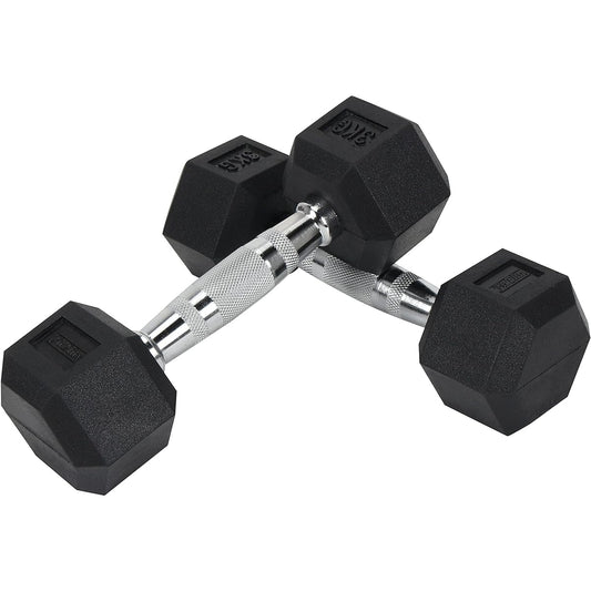 FitElite HEX Dumbbell (Hex Dumbbell) 3kg 5kg 7.5kg 10kg 12.5kg 15kg 17.5kg 20kg 22.5kg 25kg 27.5kg 30kg 35kg [Soft material, ideal for indoor use]
