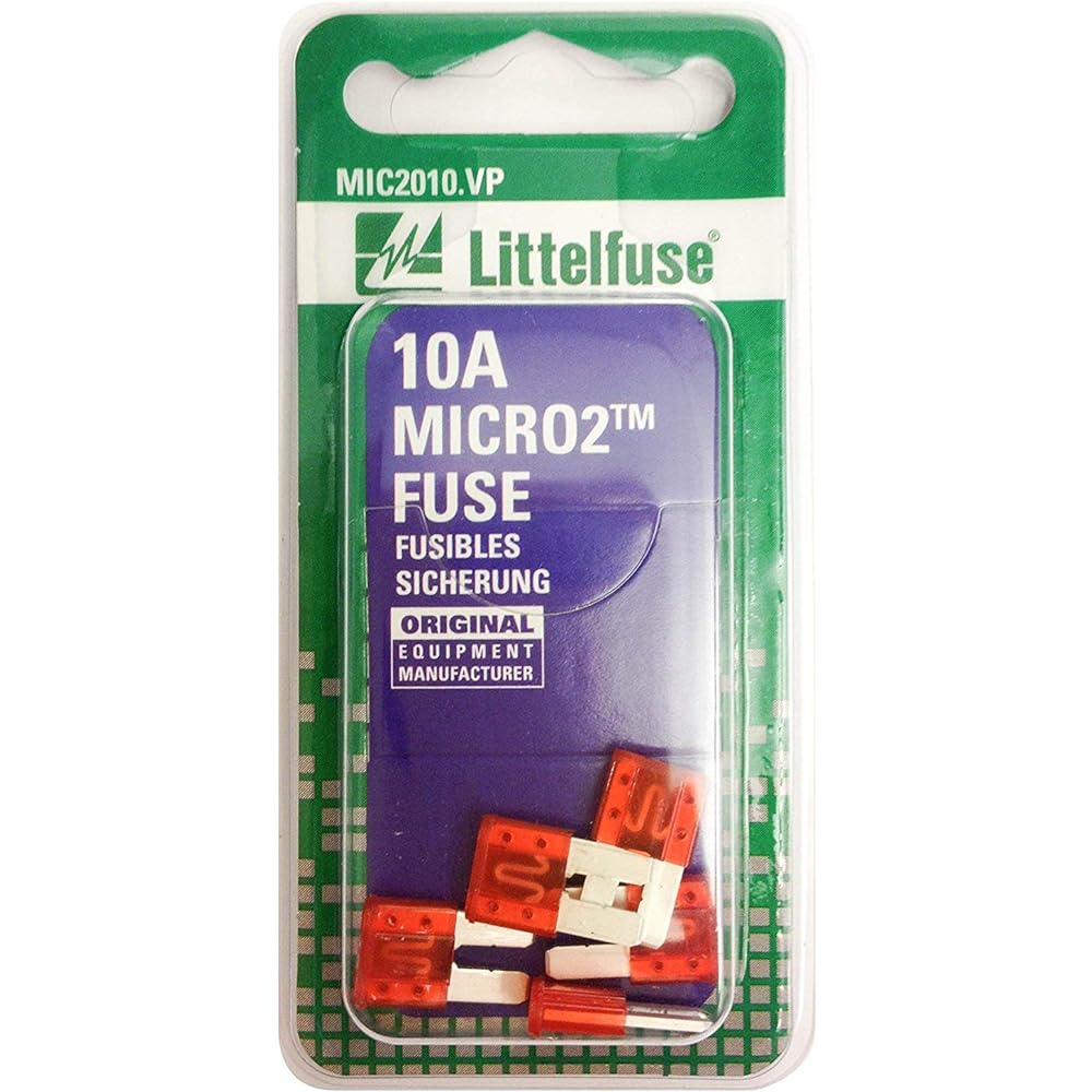 Littelfuse (Mic2010.vp) micro2 Red 32V 10 Ampare blade fuse (5 packs)