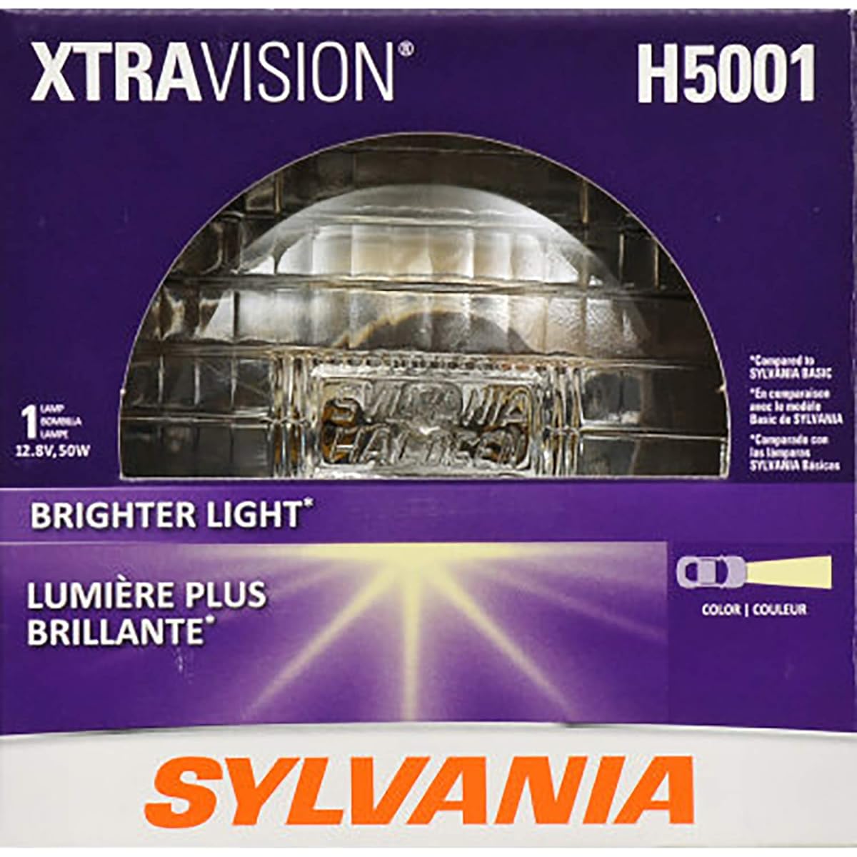 Sylvania -H5001 Xtravision Shield Beam Headlight -Improve download visibility by changing halogen headlights (with one light bulb)