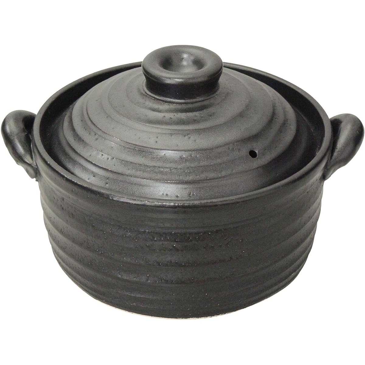 Suzuki Banko Ware IH/Open Fire Compatible Rice Pot 2 Cups Black 9006-6022