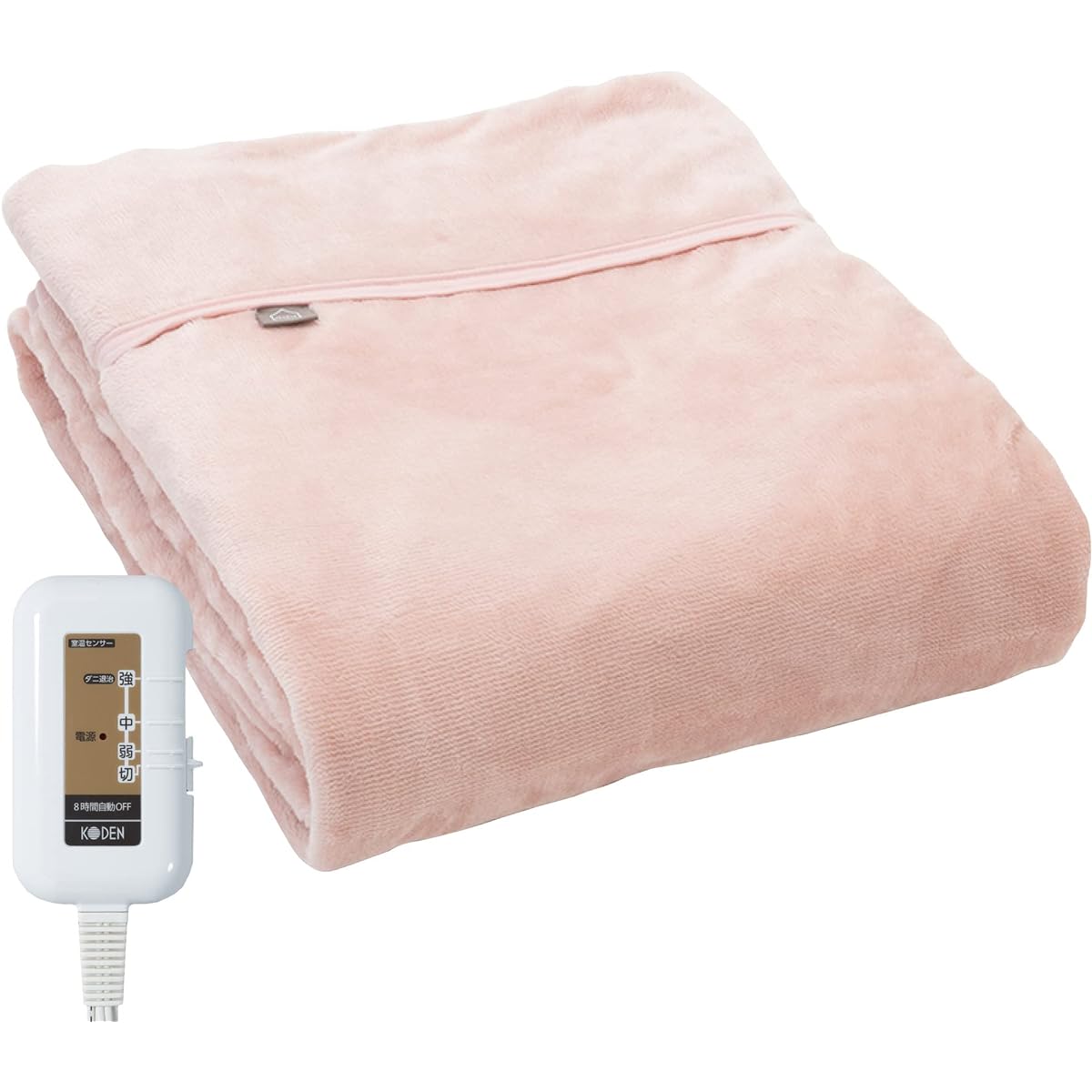 KODEN Electric Blanket, Blanket, 188 x 130 cm, Flannel, Pink, Deodorizing Function, Deotex Premier, Weakly Acidic, Moisturizing, Slide Temperature Adjustment, Room Temperature Sensor, 8hOFF, Dust Mite Killer CWB803G-PT