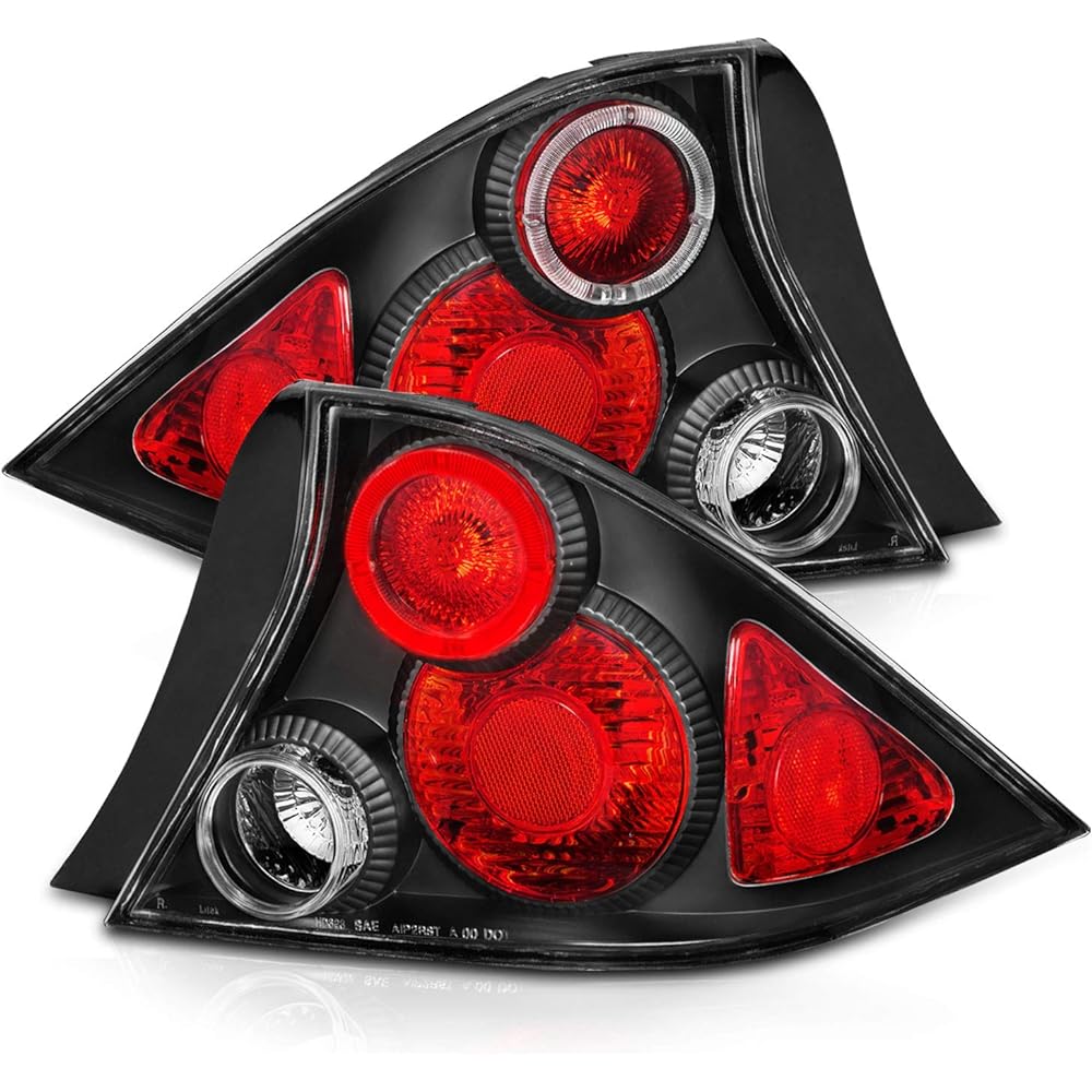Amerilite 2 Door Tail Light Hello Black Honda Civic -the passenger seat and the driver's seat side