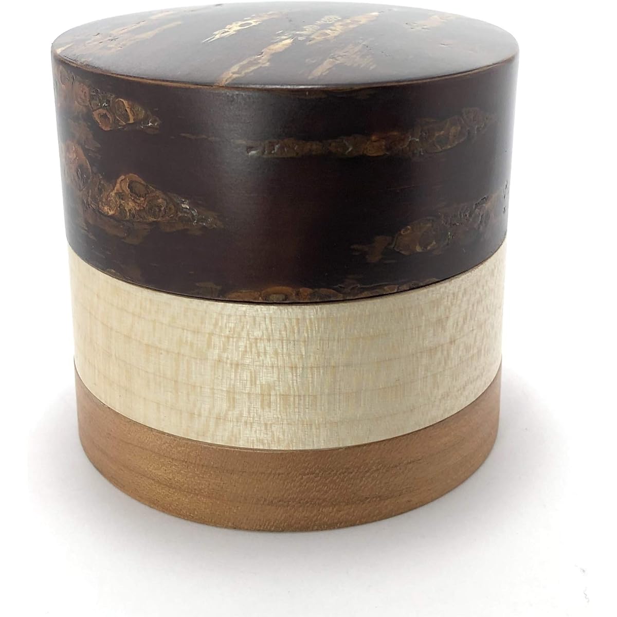 Fujiki Denshiro Shoten Ring Tube 3 Colors Tea Caddy Plain Leather 37241 Diameter 8.2cm, Height 7.8cm