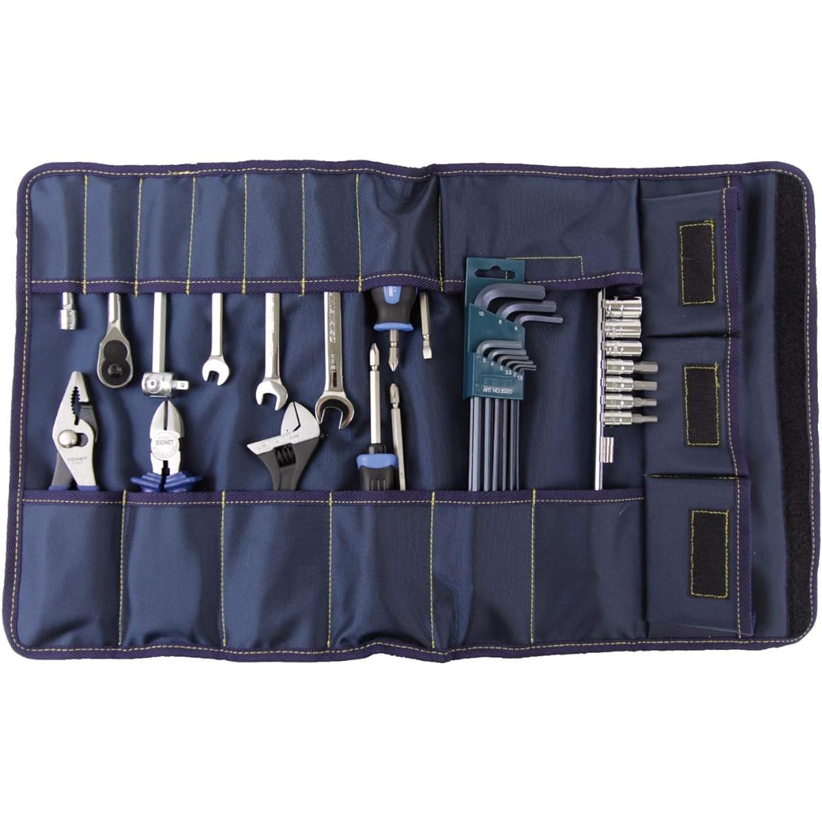 SIGNET 21-piece motorcycle maintenance tool set 800S-B001 Includes tool roll, can be mounted on car