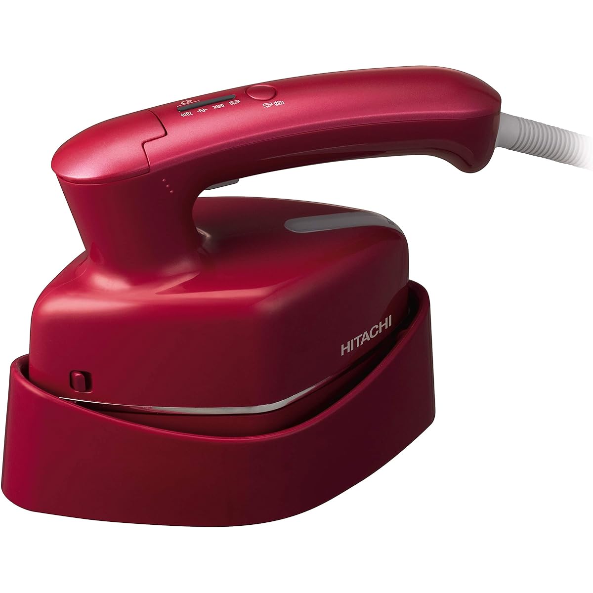 Hitachi Clothes Steamer Steam Iron One Push Continuous Steam 3 Level Temperature Switching Easy to Hold Handle with Brush CSI-RX2 R Ruby Red