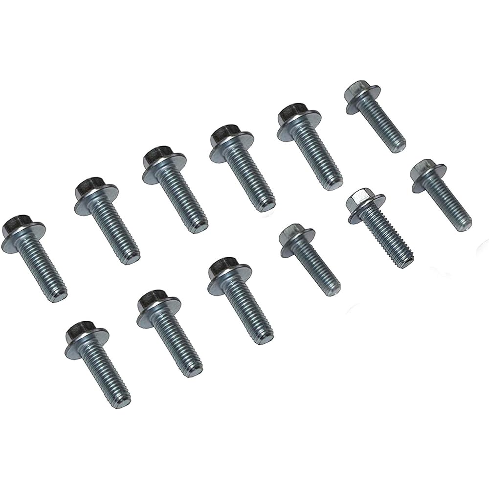 A-TEAM PERFORMANCE Hexagonal Flange Bolt LS Exhaust Fang Fang Man Hold Header GM Chevrolet Shabee LS1 LS3 LS2 LT Engine 551696 Only Bolt Kit Silver Silver